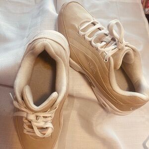 Ryka Cream  Sneakers with White Laces